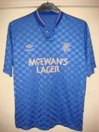 Rangers Vintage Home Football Shirt - 1988/89 - Medium Adult - - A28