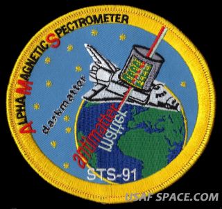 Sts - 91 Alpha Magnetic Spectrometer - Antimatter - Nasa Shuttle Mission Patch
