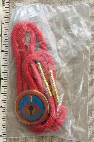 1986 Oa National Order Of The Arrow Conference Bolo Tie Boy Scout Noac Cmu Www
