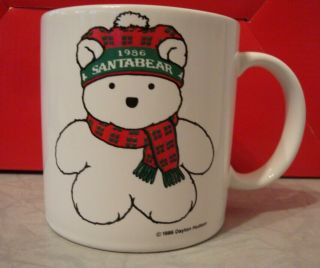 Vintage 1986 Santa Bear Dayton Hudson Christmas Coffee Mug Cup