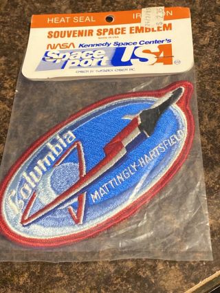 Nasa Cloth Back Patch Vtg Space Shuttle Columbia Sts - 4 Lion Brothers - Mattingly