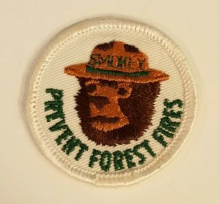 Vintage Us Forest Service Ranger Smokey Bear 2 " Round Patch Prevent Forest Fires