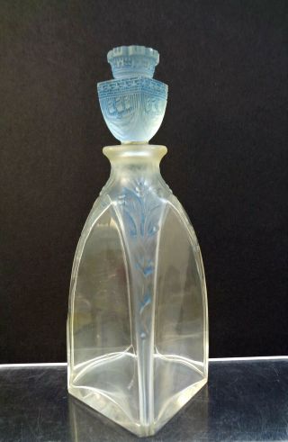 Rare Vintage Perfume Bottle For City Of Paris " Ah " By Baccarat 7 " Tall 1924