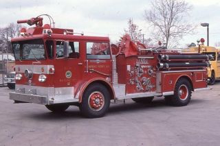 Newport News Va Engine 12 1970s American Lafrance Pioneer - Fire Apparatus Slide