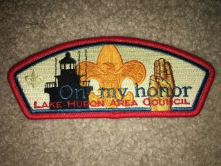 Boy Scout Bsa Lake Huron Area Lighthouse Honor Michigan Council Strip Csp Patch