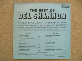 DEL SHANNON THE BEST OF DEL SHANNON VINYL LP 2870 323 VG,  /VG, 2