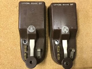 Official Boy Scout Signal Set/ Morse Code Key 1096 - Set Of 2