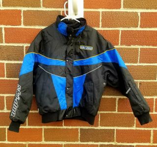 Vintage Ski - Doo Team Bombardier Rpm Blue & Black Mens Tg/xl Coat Jacket