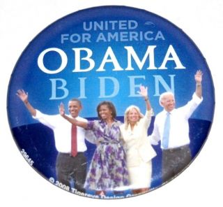 2008 Barack Obama Biden Campaign Pin Pinback Button Political President Election