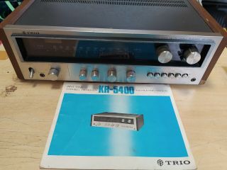 Trio Kenwood Kr - 5400 Vintage Stereo Hifi Amplifier Tuner Am Fm Receiver 1970s