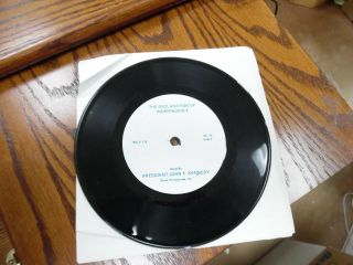 45 Rpm President John F.  Kennedy Reading The Declaration Of Independence W Cover