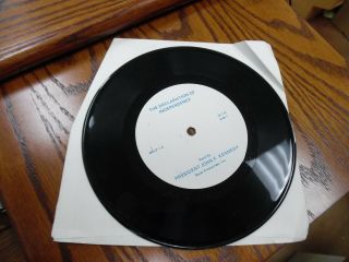 45 RPM PRESIDENT JOHN F.  KENNEDY READING THE DECLARATION OF INDEPENDENCE w COVER 2