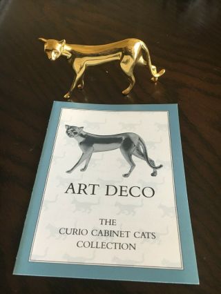 Franklin Curio Cabinet Cats: Art Deco With Booklet