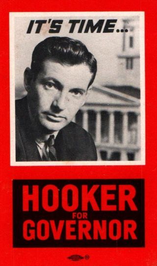 1966 Hooker For Governor Of Tennessee Jay Hooker Pocket Calendar
