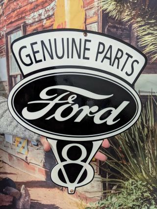 Old Vintage Ford Motor Company Porcelain Enamel Heavy Metal Sign Cars & Trucks