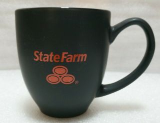 State Farm Insurance - Black With Red Logo.  Coffee Mug / Cup 16oz.