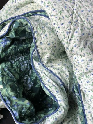 Rare Laura Ashley Bramble Berry King Comforter Bedspread Floral Vintage