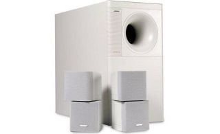 Bose Acoustimass 5 Series Iii (3) 2.  1 Speaker System (vintage) White W/ Stands