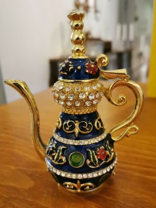 , Bejewelled,  Enamelled,  Ornamental,  Turkish Coffee Pot.