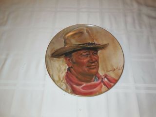 John Wayne Collector Plate.  The Man Of The Golden West By Endre Szabo.  Numbered