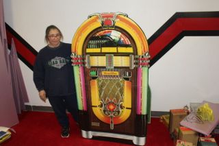 Vintage Wurlitzer 1015 One More Time Jukebox Life Size Gas Oil 61 " Sign