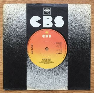 The Clash White Riot/1977 Uk Press Cbs Records Cbs5058