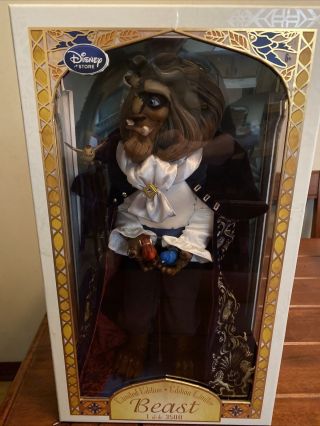 Disney Store Limited Edition Beast Doll Beauty And The Beast 17 " Le
