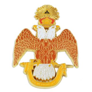 33rd Degree Double Headed Eagle Scottish Rite Masonic Auto Emblem