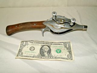 Vintage Hurd Caster Fishing Reel Serial 17254 Ac Walnut Pistol Grip
