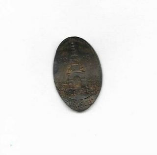 1915 San Francisco Ppie Panama - Pacific Expo Tower Of Jewels Elongated Cent Penny