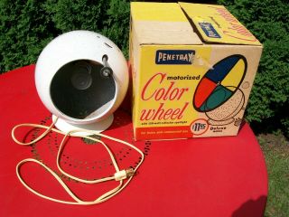 Vintage Penetray Aluminum Christmas Tree Color Wheel.  Box.  Mod.  Space Age.  Nr