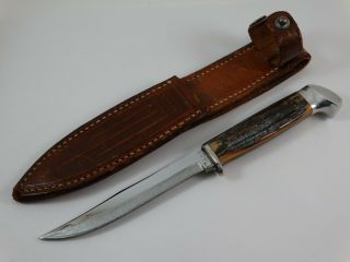 Vintage Case Hunting Knife With Sheath