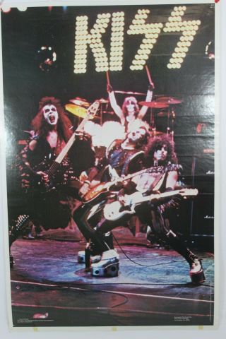 Vtg Kiss Alive Era 1975 Boutwell Rock Steady Poster 23 X 36 Gene Ace Paul Peter
