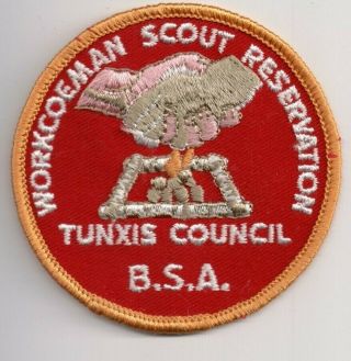 Ad Bsa Patch,  Camp Workcoeman Reservation 1960s,  Tunxis Council Connecticut