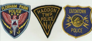 Haddon Twp In Felt / Eatontown / Florham Park (jersey) Police Patches