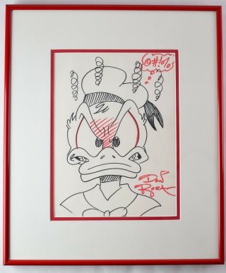 Framed Modern Disney Angry Donald Duck Promo Sketch By Don Rosa - Jl27