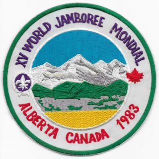 1983 15th World Jamboree Mondial Alberta Canada Back Patch Boy Scouts