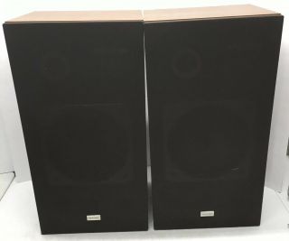 Rare Vintage Toshiba 2 Way Speaker System Ss - 75 In Wood Cabinet