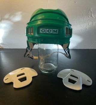 Vintage Green CCM HT2 Hockey Helmet UND Fighting Sioux Size 7 - 75/8 