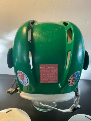 Vintage Green CCM HT2 Hockey Helmet UND Fighting Sioux Size 7 - 75/8 