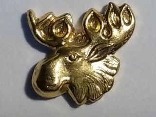 Fraternal Org Loyal Order Of Moose Lapel Badge Pin - Loom Moose Lodge Screw Back