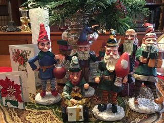 Vintage Christmas Elves House Of Hatten Vaughn And Stephanie Dawson Signed