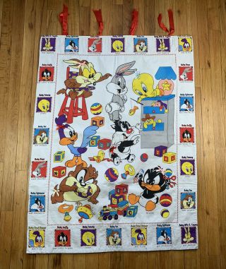 Vintage Baby Blanket Looney Tunes Comforter Cartoons 1990s Tweety Warner Bros