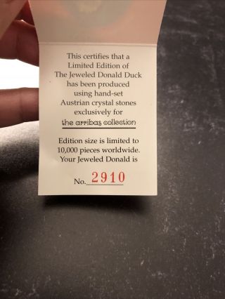 swarovski Arribas Bros Donald duck limited edition Vintage 5