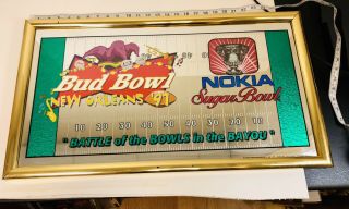 Bud Bowl Vintage Mirror Nokia Sugar Bowl 96/97 Orleans Budweiser Rare