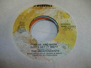 Northern Soul Unplayed Nm 45 The Independents Arise And Shine (let 