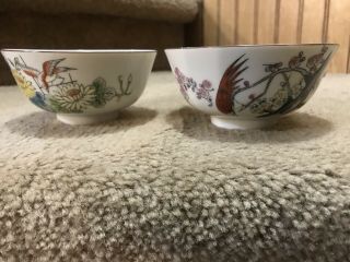 Chinese antique porcelain bowl with birds and flowers in 2