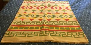 Vtg 1920 - 1930s Native American Southwest Indian Beacon Blanket Wool Reversible