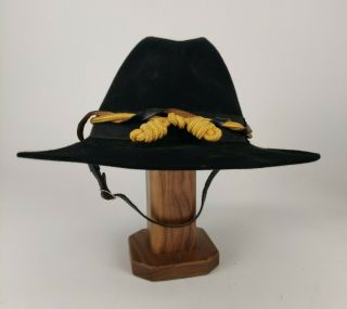 Vintage Us Army Cavalry Black Stetson Cowboy Hat Size 7 1/8 Named