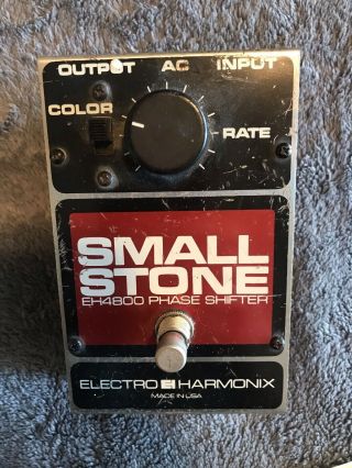 Vintage Electro Harmonix Small Stone Phase Shifter Pedal Eh4800 Effects